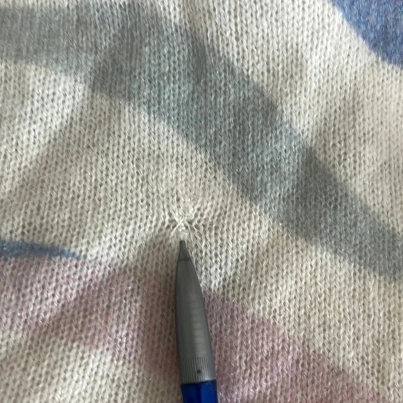 360 Cashmere Mara Tiger Stripe Skull Cashmere Sweater - Size Medium - Picture 6 of 10